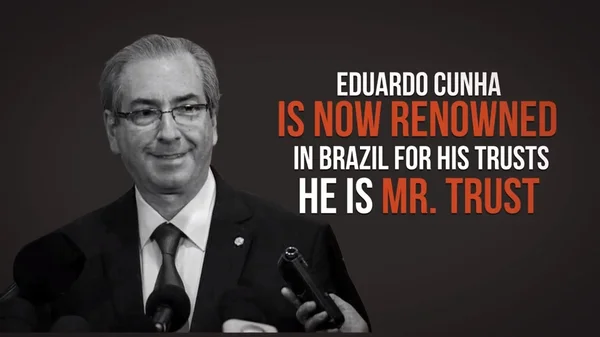 Cunha vira o Mr. Trust em campanha internacional contra a corrupção