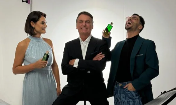 Jair Bolsonaro, Michelle Bolsonaro e Agustin Fernandez