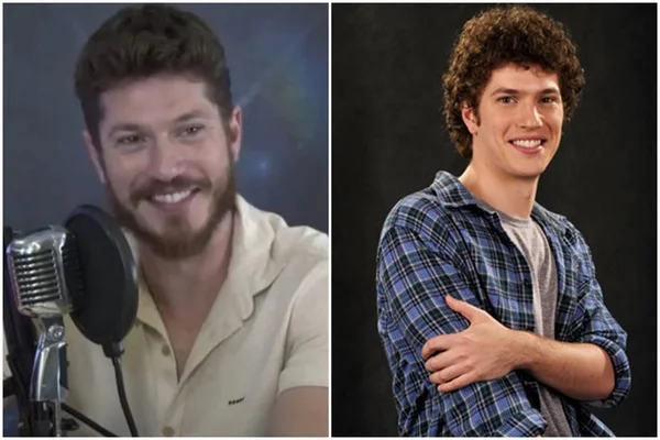Montagem com duas fotos de Caio Paduan. Ele é um homem branco, de cabelo castanho escuro - Metrópoles