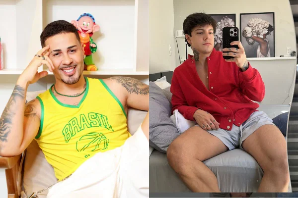 Foto colorida de Carlinhos Maia e um homem ao lado - Metrópoles
