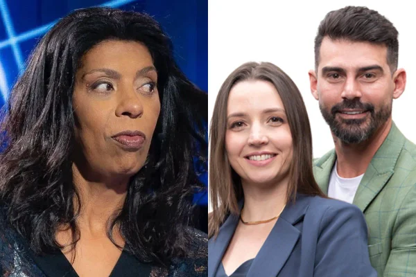 Montagem colorida de Marcia Fu, Carol e Radamés - Metrópoles