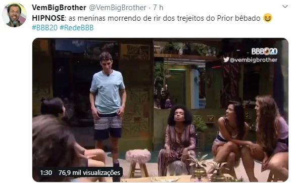BBB20: Pyong hipnotiza brothers e gera polêmica na web - imagem 5 BBB20: Pyong hipnotiza brothers e gera polêmica na web - imagem 5