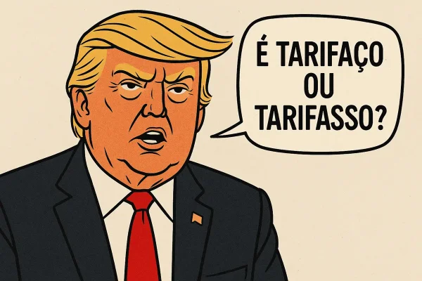 Imagem colorida, charge Trump - Metrópoles