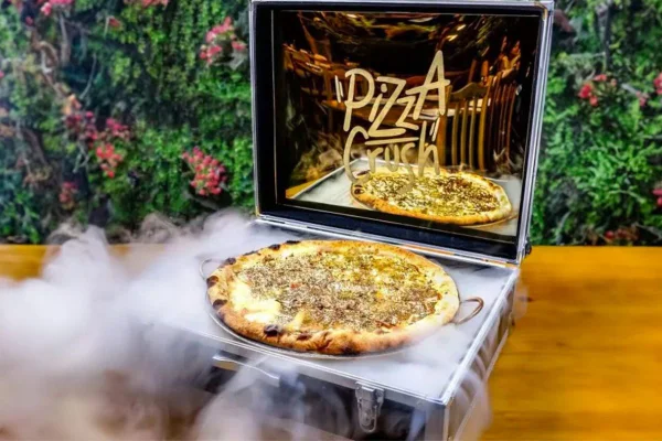 Pizza com ouro