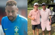 Neymar foi tietado por fãs em campo de golfe.
