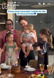 Virginia comemorou aniversário de José Leonardo sem Zé Felipe.