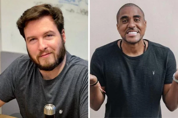 Montagem com fotos de Thiago Nigro, o Primo Rico, e Raiam Santos