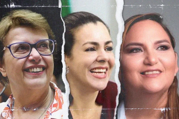 Imagem colorida das prefeitas Margarida Salomão, Cinthia Ribeiro e Francineti Carvalho - Metrópoles