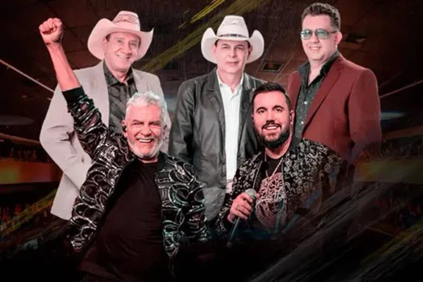 montagem com fotos de cantores sertanejos