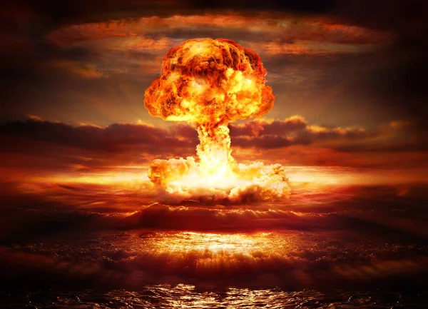 Imagem colorida mostra explosão de bomba nuclear - Metrópoles