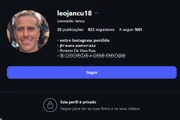 Leonardo Jancu privou o perfil nas redes sociais Leonardo Jancu privou o perfil nas redes sociais