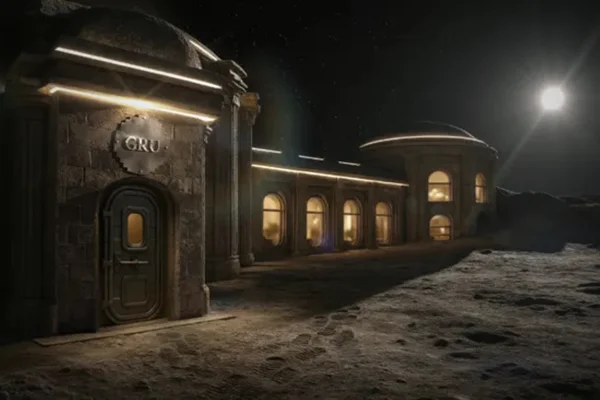 Ilustração colorida mostra como será hotal na Lua - Metrópoles