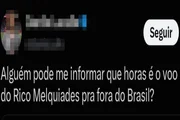 Rico Melquiades virou piada no X, antigo Twitter
