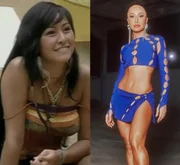 A apresentadora Sabrina Sato, participante da 3ª edição do BBB, passou a apresentar silhueta mais definida após o reality show. Além de ter realizado diversos procedimentos estéticos, a estrela também colocou silicone. Segundo Sabrina, a intenção foi de “turbinar o visual”