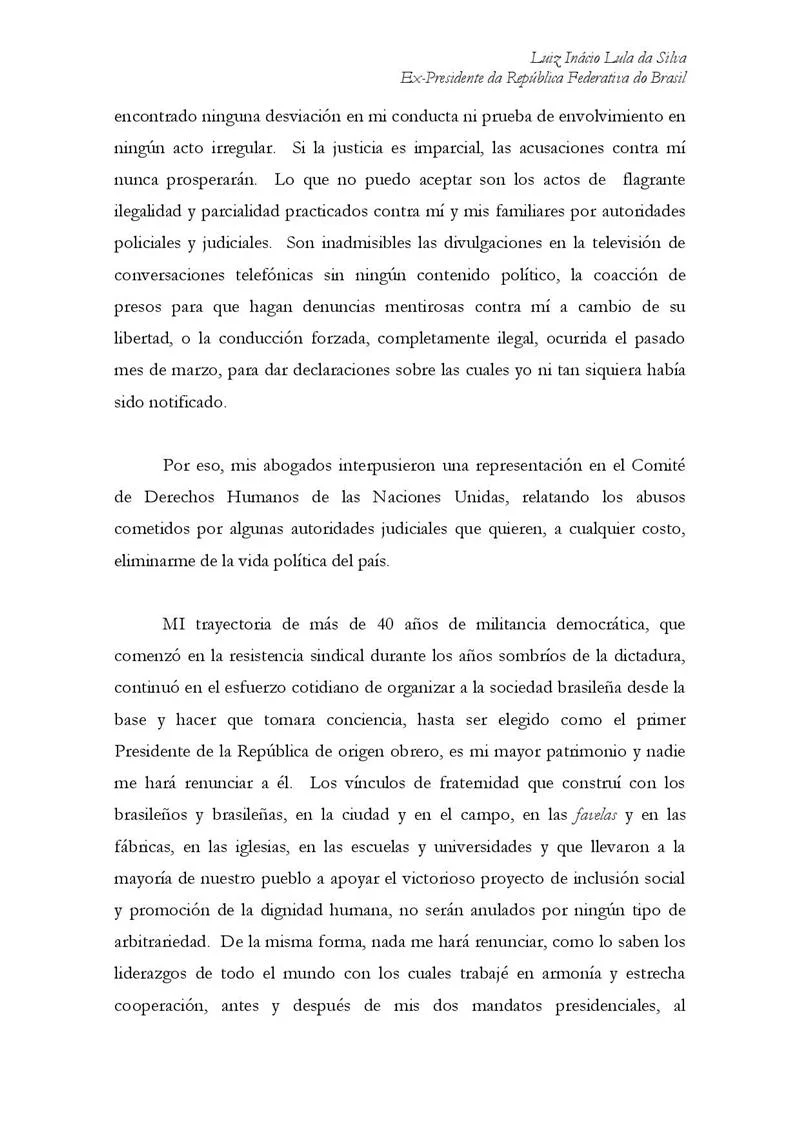 Em carta a Kirchner, Lula fala em conspiração contra Dilma e contra PT - imagem 6 Em carta a Kirchner, Lula fala em conspiração contra Dilma e contra PT - imagem 6
