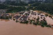 A cidade de Eldorado, interior paulista, ficou parcialmente submersa após as chuvas dos últimos dias A cidade de Eldorado, interior paulista, ficou parcialmente submersa após as chuvas dos últimos dias