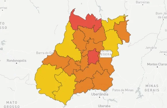 goias mapa da pandemia
