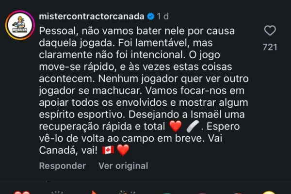Madibo ganha apoio de canadenses após ataques racistas por lesão em Koné - destaque galeria Madibo ganha apoio de canadenses após ataques racistas por lesão em Koné - destaque galeria