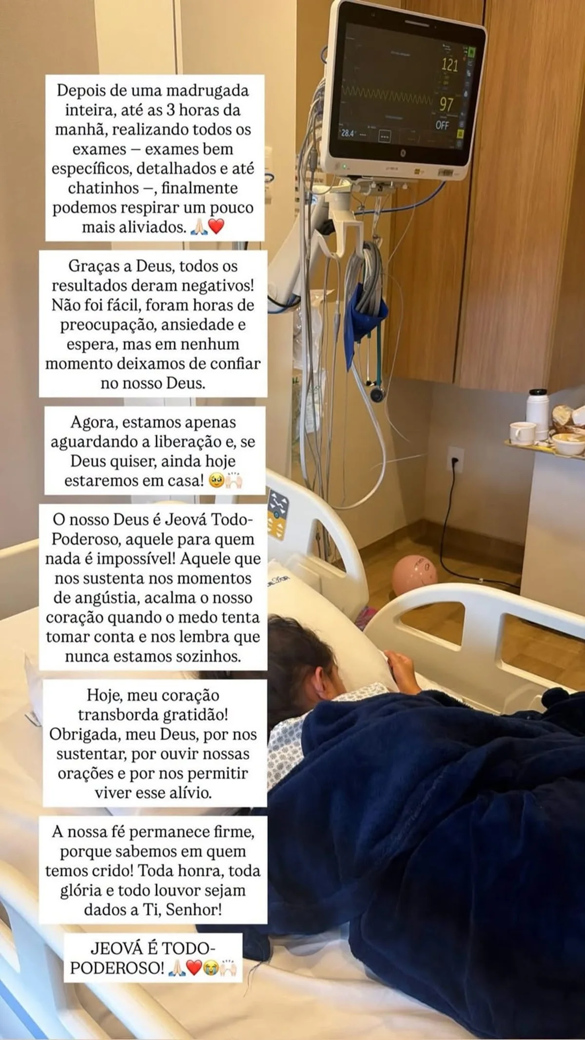 Dayanne Bezerra detalha internação da filha após susto: “Angústia” - imagem 1 Dayanne Bezerra detalha internação da filha após susto: “Angústia” - imagem 1