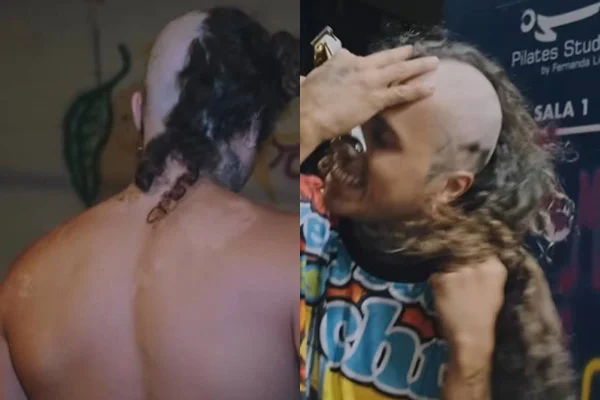 Vídeo. Vitão mostra bastidores do momento em que ficou careca