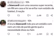 Onze dias pós-parto, Bruna Biancardi vai a jogo de Neymar e web reage