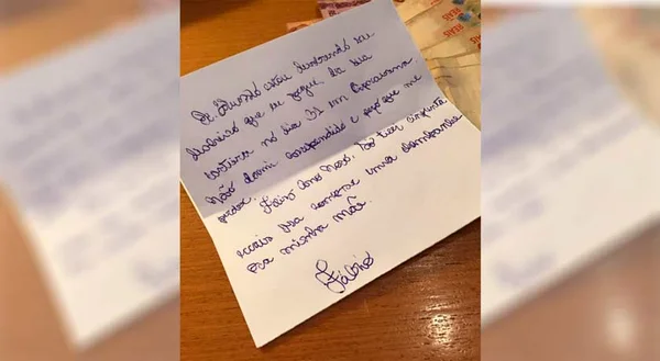 Ladrão arrependido devolve dinheiro roubado e envia carta pedindo perdão à vítima