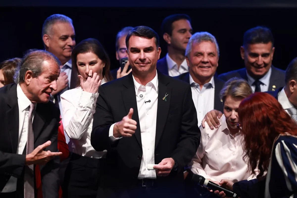 O presidenciável do PL, Flávio Bolsonaro O presidenciável do PL, Flávio Bolsonaro