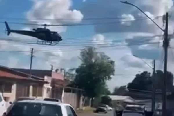 Suspeito elogia PM após abordagem com helicóptero: “Só vi isso em filme”
