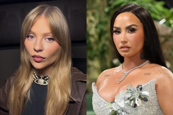 Montagem de imagens mostra (da esquerda para da direita) Luisa Sonza e Demi Lovato - Metrópoles