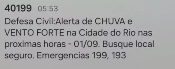imagem colorida alerta vento forte rio