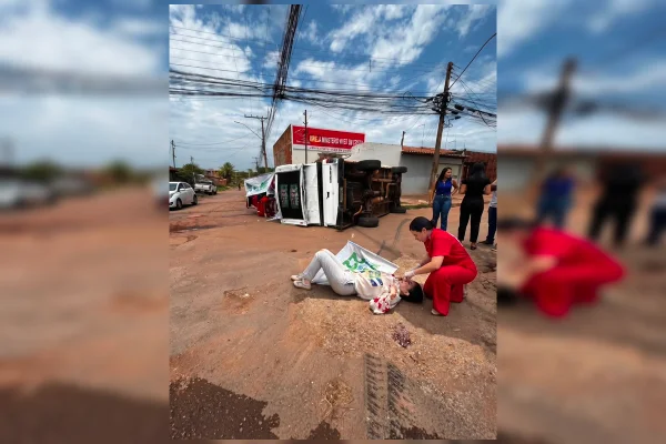 Trio elétrico de candidata de Michelle Bolsonaro em GO capota durante ato - destaque galeria