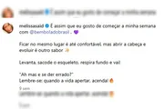 Post nas redes sociais
