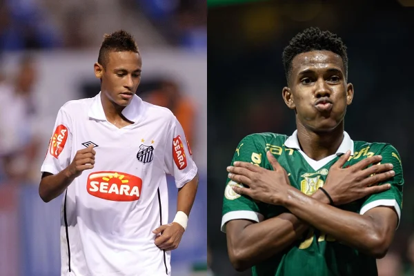 Montagem colorida de Neymar e Estêvão - Metrópoles
