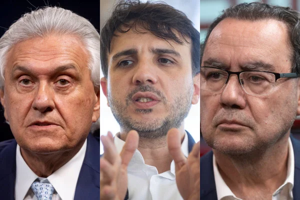 Ronaldo Caiado, Renan Santos e Augusto Cury se enfrentam no primeiro debate presidencial, na Band