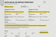 Nota fiscal elaborada pela editoria de Artes do Metrópoles com as informações do documento original Nota fiscal elaborada pela editoria de Artes do Metrópoles com as informações do documento original