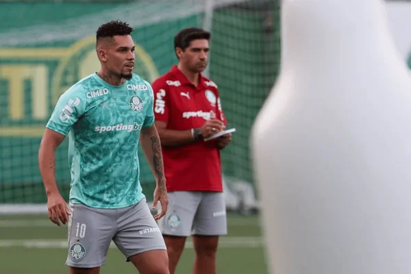 Paulinho treinando no Palmeiras