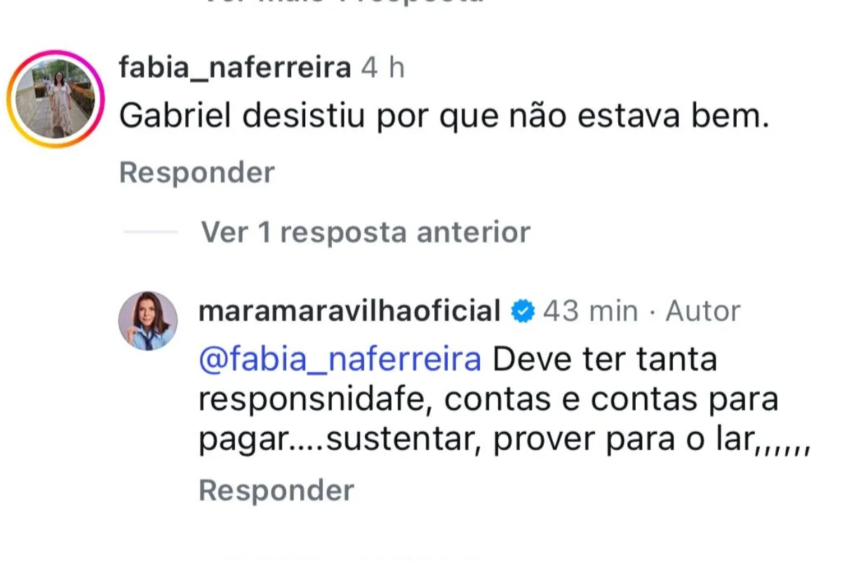 Mara Maravilha expõe Gabriel Torres e diz que banca o ex-marido - imagem 3 Mara Maravilha expõe Gabriel Torres e diz que banca o ex-marido - imagem 3