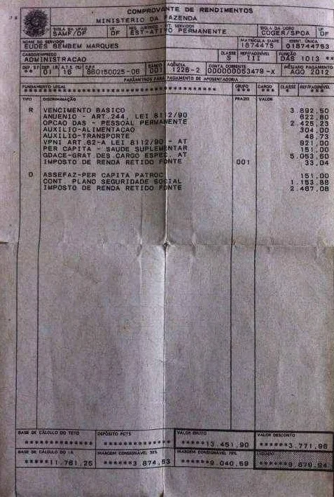 Homem dizia que ganhava R$ 13 mil como estagiário Homem dizia que ganhava R$ 13 mil como estagiário