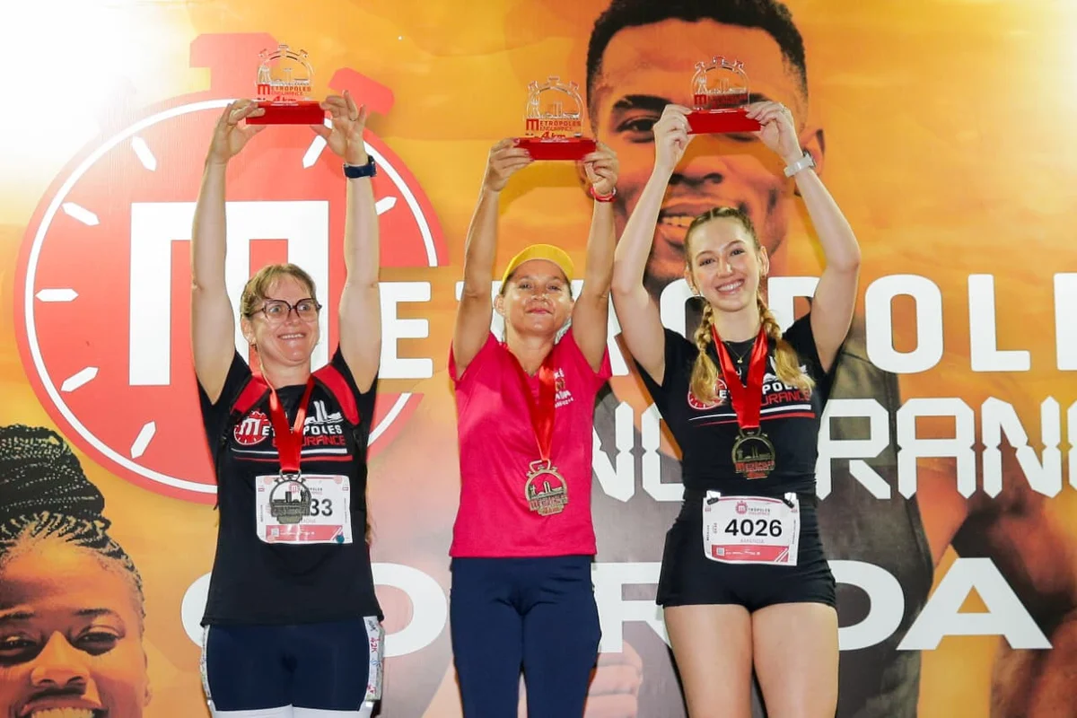 Pódio do PCD 4 KM feminino Pódio do PCD 4 KM feminino