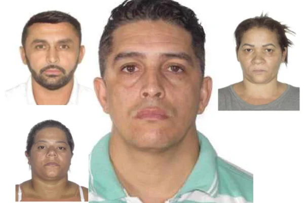 Montagem com quatro fotos, de dois homens brancos e duas mulheres, da quais uma parda e outra branca - Metrópoles