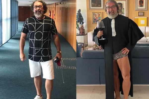 Após bermuda no STF, advogado põe beca e cueca e emula Lula