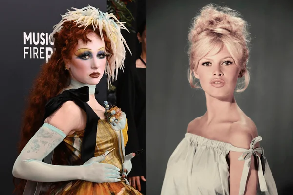 foto com cor. cantora chappell roan e atriz brigitte bardot - metrópoles