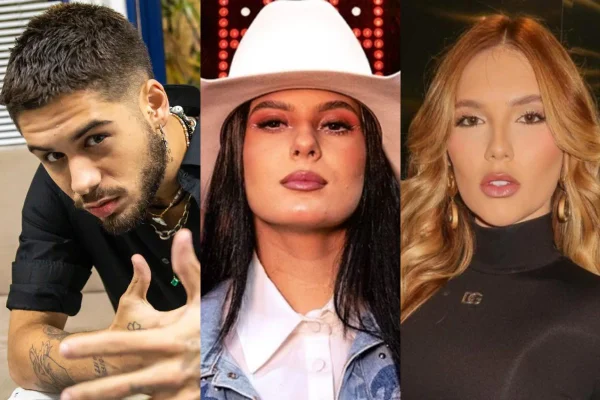 Zé Felipe e Ana Castela dão beijo e fãs veem provocação a Virginia