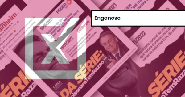 captura de tela de post nas redes sociais com etiqueta de conteúdo enganoso
