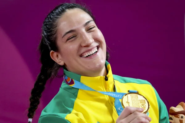 Imagem colorida de Mayra Aguiar, judoca brasileira- Metrópoles