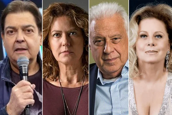 Faustão, Patricia Pillar, Antonio Fagundes e Vera Fischer