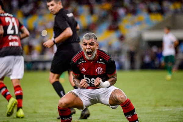 Gabigol comemora gol pelo Flamengo
