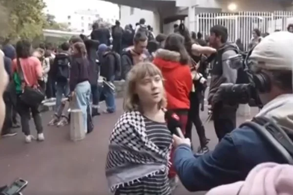 imagem colorida greta protestos paris - Metrópoles