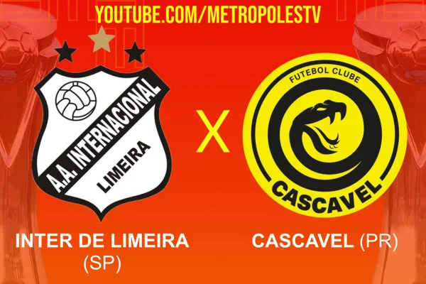 Série D: assista ao vivo e com imagens ao jogo entre Inter de Limeira-SP e Cascavel-PR