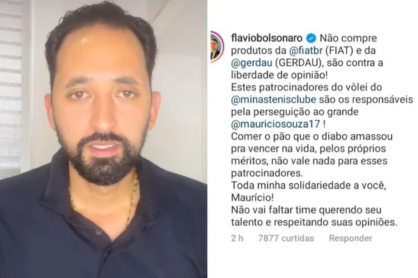 Flávio Bolsonaro ataca marcas críticas a Maurício por homofobia